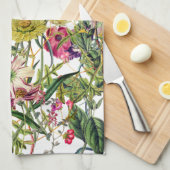 weide met wilde bloemen theedoek (Quarter Fold)