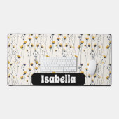 weide met wilde bloemen,waterverf boho wilde bloem bureaumat (Keyboard & Muis)