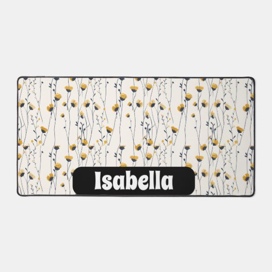 weide met wilde bloemen,waterverf boho wilde bloem bureaumat (Voorkant)