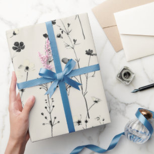 weide met wilde bloemen,waterverf boho wilde bloem cadeaupapier