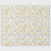 weide met wilde bloemen,waterverf boho wilde bloem cadeaupapier (Vlak)