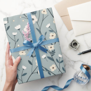 weide met wilde bloemen,waterverf boho wilde bloem cadeaupapier