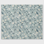 weide met wilde bloemen,waterverf boho wilde bloem cadeaupapier (Vlak)