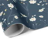 weide met wilde bloemen,waterverf boho wilde bloem cadeaupapier (Rol Hoek)