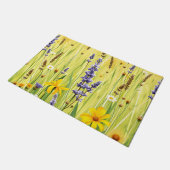 Weide met wilde bloemen zomerpatroon deurmat (Schuin)