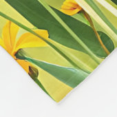 Weide met wilde bloemen zomerpatroon fleece deken (Hoek)