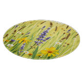 Weide met wilde bloemen zomerpatroon snijplank (Hoek)