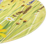 Weide met wilde bloemen zomerpatroon snijplank (Hoek)