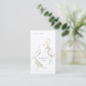 weide minimale florale visitekaartje (Staand voorkant)