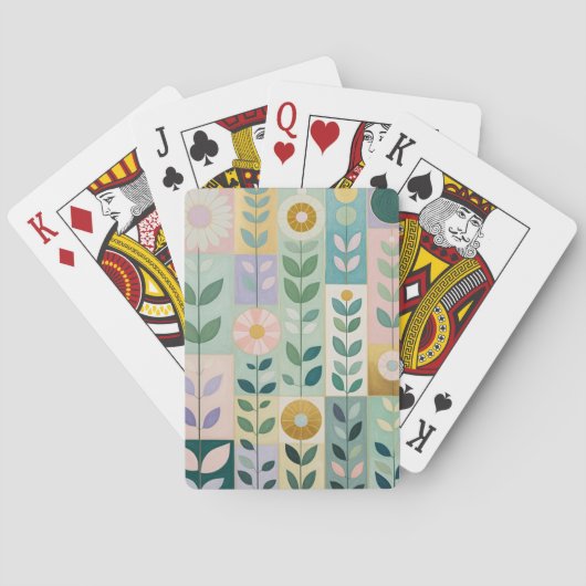 Weide Patchwork Pokerkaarten (Achterkant)