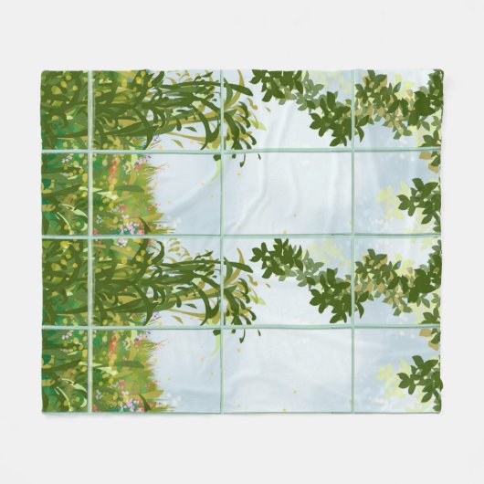 weide-Uitzicht Fleece Deken (Voorkant (Horizontaal))