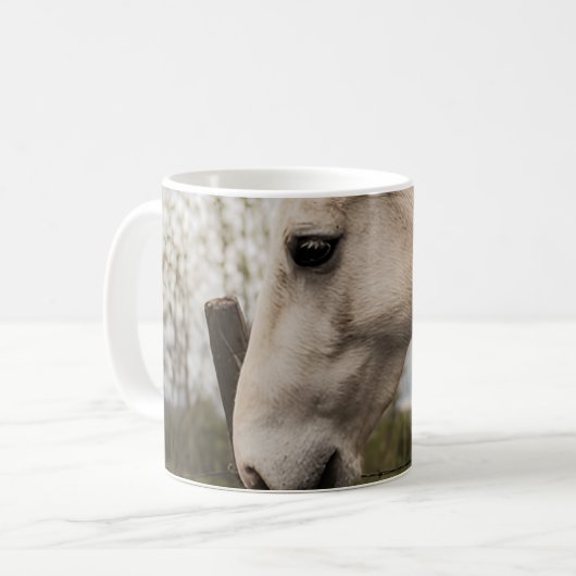 weide van het witte paard koffiemok (Voorkant links)