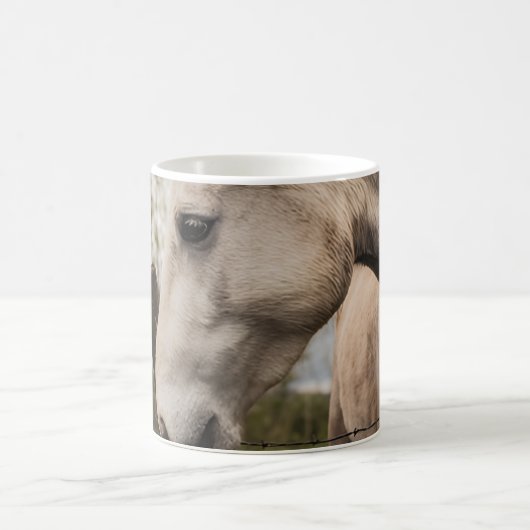 weide van het witte paard koffiemok (Center)