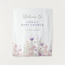 Weide Veldbloemenveld Baby Shower Boslandschap