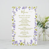 Weide Wilde Bloem Botanische Trouw Menu (Staand voorkant)