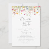 Weide Wilde Bloem Bruiloft Brunch met de Bruid Fee Kaart (Voorkant)