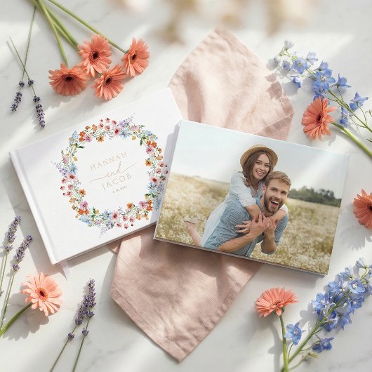 Weide Wilde Bloemen Bruiloft Gastenboek
