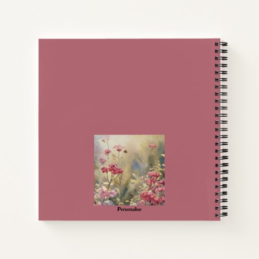  weide wilde bloemen Confucius Quote Journal Notitieboek (Achterkant)