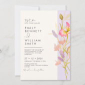 Weide Wilde Bloemen Moderne Boho Landelijke Bruilo Kaart (Voorkant)