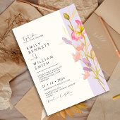 Weide Wilde Bloemen Moderne Boho Landelijke Bruilo Kaart