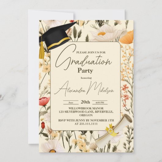 weide Wildflower 2024 Afstuderen Kaart (Voorkant)