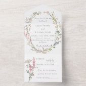 Weidebloemen All in One Trouw Uitnodiging (Binnen)