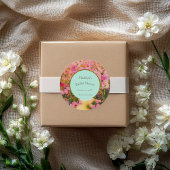 Weidebloemen Bruidsfeest of Evenement Ronde Sticker