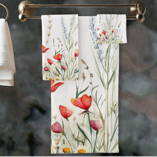Weidebloemen en Lavendel Bad Handdoek