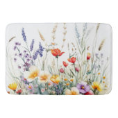 Weidebloemen en Lavendel Badmat (Voorkant)