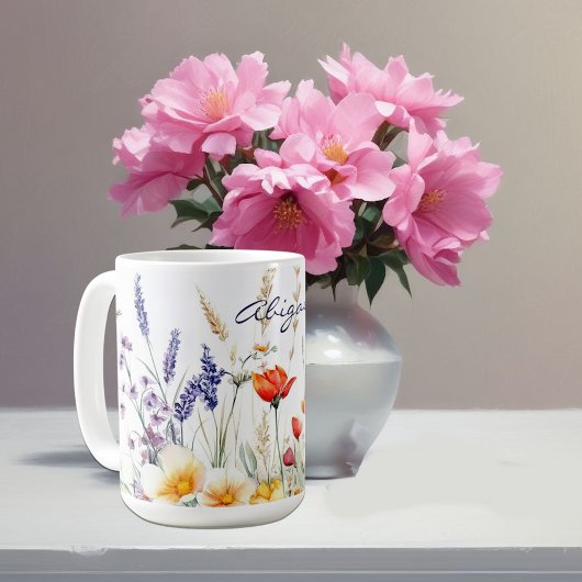 Weidebloemen en Lavendel Koffiemok