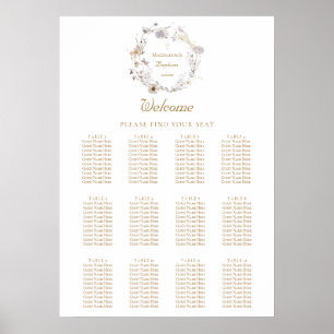 weidebloemen krans ontwerp Dop zitgrafiek Poster