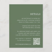 weidegroen | Alles-in-één bruiloft Details Informatiekaartje (Voorkant)