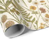 Weidekern Botanische Illustraties Bloemen Grassen Cadeaupapier (Rol Hoek)