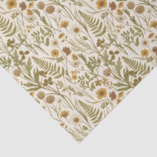 Weidekern Botanische Illustraties Bloemen Grassen Tissuepapier (Detail)