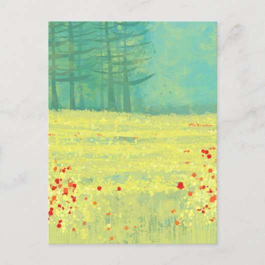 Weidelandschap Schilderij Briefkaart (Voorkant)