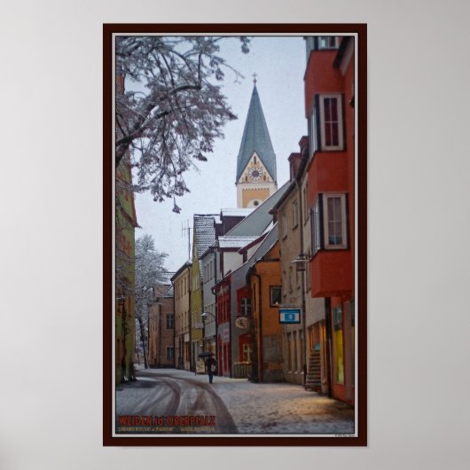 Weiden id Opf - Snowy Side Street Poster (Voorkant)