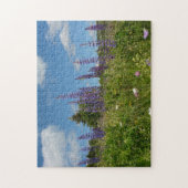 Weiden met lupinen - legpuzzel (Verticaal)