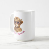 Weideprinses Schattige Grappige Hooglanders Koe Koffiemok (Voorkant links)
