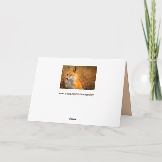 weidevos-wenskaart kaart (Achterkant)