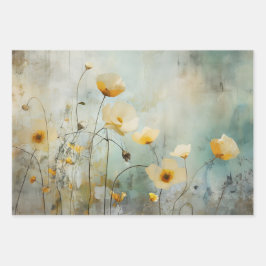 WEIDEWILDBLOEMEN ONTKOPPELEN DECORATIEF PAPIER INPAKPAPIER VEL