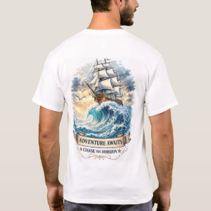 Weiger om Anker te Zinken Scheepvaart Grafisch Bas T-shirt