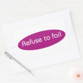 Weiger te falen rechthoekige sticker (Envelop)