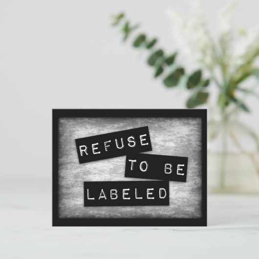 Weigeren geëtiketteerd te worden Briefkaart (Staand voorkant)