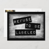 Weigeren geëtiketteerd te worden Briefkaart (Voorkant / Achterkant)