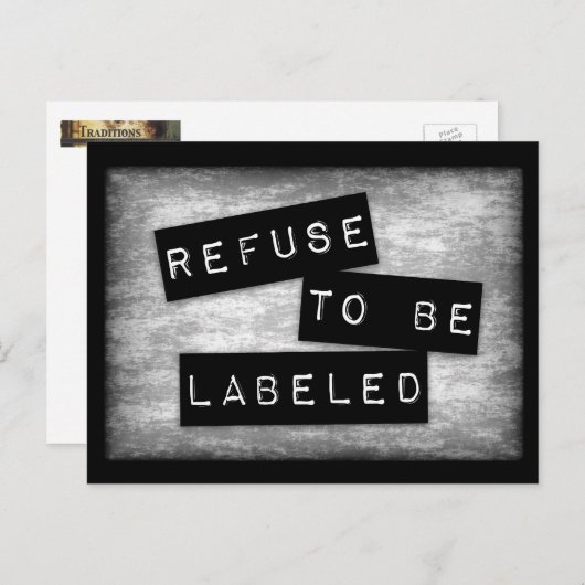 Weigeren geëtiketteerd te worden Briefkaart (Voorkant / Achterkant)