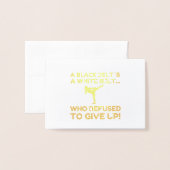 WEIGERING ZWARTE GORDEL FOLIE KAARTEN (Voorkant met envelop)