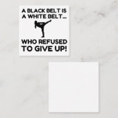 WEIGERING ZWARTE GORDEL VIERKANTE VISITEKAARTJE (Voorkant / Achterkant)