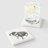 Weight Held in Stillness Stenen Onderzetter (Zijkant)