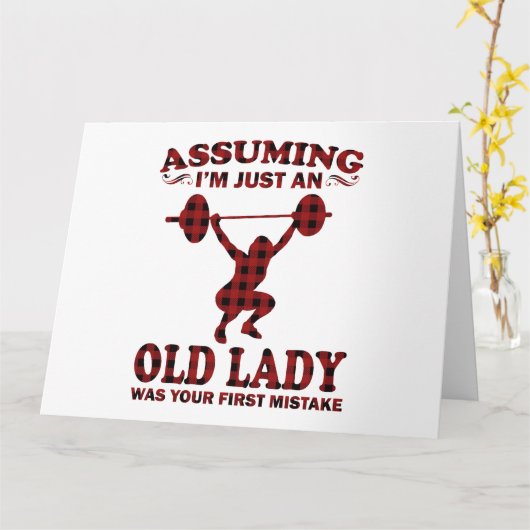 Weight Lifting Woman veronderstelt dat ik gewoon e Kaart (Gele Bloem)