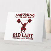 Weight Lifting Woman veronderstelt dat ik gewoon e Kaart (Voorkant)